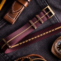 Bronze watch 2024 nato strap